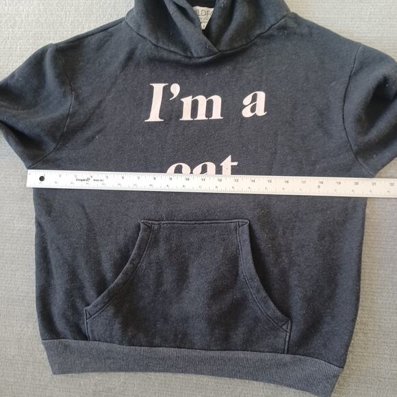 Wildfox Couture I m a Cat Hoodie Womens S Heather Gray Cat Ears Hood Lightweight - Picture 9 of 10